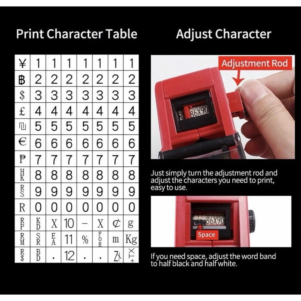MX5500 EOS 8 Digits Price Tag Label Gun Labeller Red